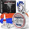 MAGFISHION Calamita Potente - Set di Magnete da Pesca - Forza di Trazione 700KG