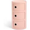 Kartell Componibili Bio, Mobile Contenitore 3 Elementi, Rosa