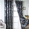 NAPEARL Tende damascate nere per soggiorno, stile gotico, per camera da letto, tende jacquard per camera da letto, lunghezza 213 cm, set di 2 pannelli, ciascuno 132 x 213 cm