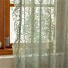 TUDECO Tende trasparenti verdi a 2 pannelli, motivo floreale primaverile, stile bohémien, colore verde salvia, lunghe 213 cm, per soggiorno, stile vintage, con volant, per la privacy, 140 x 213 cm