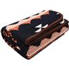 ACUSHLA Coperta in misto lana merino, morbida, calda, spessa, lavabile, per letto, divano, campeggio, viaggi, auto, per tutte le condizioni atmosferiche, blu marocco, 160 x 129,5 cm