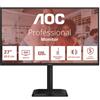 AOC MONITOR 27 LED IPS QHD 16:9 4MS 120hz 350 CDM, PIVOT, DP/HDMI, USB-C, MULTIM