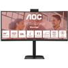 AOC MONITOR 34 LED VA 4K UHD 21:9 4MS 120hz 350 CDM, REG ALTEZZA, DP/HDMI, USB-C
