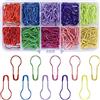 Yukaiwn 300 Pz Spille di Sicurezza, Spille da Balia in 10 Colori, Spille da Calabash, Spille Pin Segnapunti per Fai da Te Abbigliamento Crafting Contrassegno Punto di Lavoro a Maglia