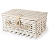 H&H Pic Nic Cestino Picnic Per 2 Persone Con Stoviglie Incluse In Ratan