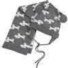 Chicco Set Cappello e Sciarpa Neonato Caldo Tessuto Colore Grigio con Dettagli Colore Bianco Esterno 40% Viscosa 30% Poliestere 20% Poliammide 10% Lana Made in China Collezione Autunno Inverno