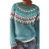 Generic Fairisle - Maglioni natalizi da donna, alla moda, girocollo, leggero, lavorato a maglia, invernale, caldo, con stampa grafica dell'albero di Natale, maglione islandese, maglione casual in cashmere