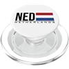 THE ORIGINAL INTERNATIONAL COUNTRY CODE BANDIERA DEI PAESI BASSI BANDIERA NAZIONALE OLANDESE NEDERLAND PopSockets PopGrip per MagSafe