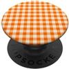 Preposh Arancione Gingham Estetica Preppy Girly Moda Trendy PopSockets PopGrip Adesivo