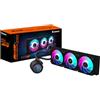 GIGABYTE AORUS WATERFORCE II 360 AIO Raffreddamento a liquido per CPU - 3x ventole ARGB da 120 mm, meccanismo a incastro, DAISY-CHAIN, compatibile con Intel LGA 1851 e AMD AM5