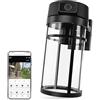 EMOS GoSmart - Telecamera Intelligente Esterno con WiFi & Luce 4MP 2.5K Telecamera di Sorveglianza - Girevole con Rilevamento di Movimento, Visione Notturna fino a 10m, Audio a 2 Vie - Per Lampada E27