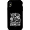 Norse Viking Explorer Leif Eriksson Vinl Custodia per iPhone X/XS Leif Eriksson Westward Voyager, esploratore vichingo norvegese