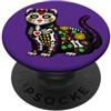 Halloween Cute Cinco De Mayo Day Of The Furetto Messicano Sugar Skull Calavera Viva Mexico Party PopSockets PopGrip Adesivo
