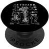 Grandio Design Vintage Patent Drawing Gi Barca da pesca fuoribordo motore marino vintage stampa brevett PopSockets PopGrip Adesivo