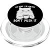 Funny Cat Lady Humor For Cat Lovers Sarcastic Cat I'm Here I'm Awake Funny Cat Slogan Graphic PopSockets PopGrip per MagSafe