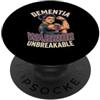 Dementia Awareness & Purple Ribbon Suppo Nastro viola infrangibile per guerriero della consapevolezza della demenza PopSockets PopGrip Adesivo