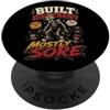 SkullVibe Press Bullet Different Mostly Sore Gym Skull PopSockets PopGrip Adesivo