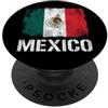 Patriotic Mexico Flag Designs cinco de m Bandiera messicana Vintage Aquila Emblema Messico Distressed PopSockets PopGrip Adesivo