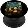 Art Selfie Squad Funny Art Selfie Mona Lisa Girl Orecchini di perle Urlo PopSockets PopGrip Adesivo