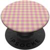 Preposh Rosa Burro Giallo Gingham Estetica Preppy Girly Trendy PopSockets PopGrip Adesivo