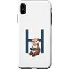 Timowo Studio Custodia per iPhone XS Max Lontra Con Libro Lettera H
