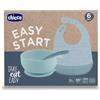 Chicco Easy Start Set Pappa Svezzamento in Silicone 6m+ - Azzurro
