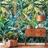 A.S. Création Livingwalls Travel Styles - Carta da parati in tessuto non tessuto, motivo: pappagallo in verde e blu, per diversi ambienti, 1,59 m x 2,80 m