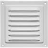 SOTECH Griglia di ventilazione in alluminio 125 x 125 mm bianca con zanzariera Griglia per aria di scarico per installazione a vite