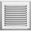 SOTECH Griglia di ventilazione in alluminio 140 x 140 mm look acciaio inox con zanzariera Griglia di ventilazione avvitabile