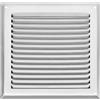 SOTECH Griglia di ventilazione in alluminio 190 x 190 mm look acciaio inox con zanzariera Griglia di scarico avvitabile
