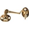 Merriway Bulk Hardware BH05742 Silent Cabin Door Hook and Eye, 75 mm (7,6 cm) - ottone lucido