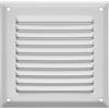 SOTECH Griglia di ventilazione in alluminio 140 x 140 mm bianca con zanzariera Griglia di ventilazione per installazione a vite