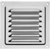 SOTECH Griglia di ventilazione in alluminio 125 x 125 mm look acciaio inox con zanzariera Griglia di scarico avvitabile