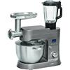 Clatronic KM 3674 263811 - Impastatrice da cucina 4 in 1, display LCD, 1200 W, titanio