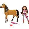 Mattel Spirit - Il Ribelle Lucky e Spirit all'Avventura con Cavallo Articolato con Lunga Coda da Spazzolare e Accessori, Giocattolo per Bambini 3+Anni, Multicolore, GXF95