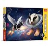 Trefl - BrainRots, Space Cow - Puzzle da 200 pezzi - Un puzzle colorato che raffigura un universo surreale, per bambini dai 7 anni in su