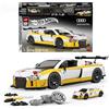 Mattel Mattel Brick Shop Hot Wheels - '15 Audi R8 LMS Serie Elite, set da costruire con 820 pezzi, dettagli realistici e adesivi per personalizzare l'auto, 10+ anni, JFT18