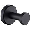 APLusee Gancio per accappatoio nero opaco, in acciaio inox, moderno, per bagno, cucina, casa