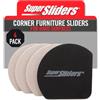 SUPER SLIDERS Sposta mobili in feltro riutilizzabili Slide & Hide per pavimenti duri, 4 pezzi da 12,7 cm Supersliders, 4734395N