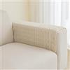 Muamar 1 copribraccioli per divano (bianco crema, 76,2 x 76,2 cm), impermeabile e antiscivolo, per poltrona reclinabile, protegge e decora i mobili del divano