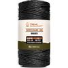 Texas Bushcraft Tarred Bank Line Twine - Filo di nylon nero #36 per pesca, campeggio e sopravvivenza all'aria aperta, forte, resistente alle intemperie, per Trotline (0,5 kg - #36 (160 m),
