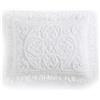 Beatrice Home Fashions Medallion - Copriletto in ciniglia Standard, Colore: Bianco