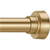 YNL Asta per tenda da doccia da 0,9 a 2,1 m, con 12 anelli per tenda da doccia, asta regolabile in oro senza foratura, antiscivolo, non arrugginisce mai, in acciaio inossidabile, adatta per finestra