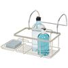 InterDesign iDesign Organizer Bagno, Piccolo portaoggetti Vasca in Metallo da Appendere, Portasapone Metallo Senza forare per Sapone, Cosmetici, Libri, Tablet e Smartphone, Argento Opaco