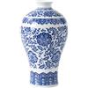 KuJaRen, Vaso blu e bianco per arredamento domestico, in stile cinese, in porcellana blu e bianca, per casa, soggiorno, libreria, camino, centrotavola, 22,9 cm