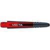 WINMAU Asta del dardo - Vecta Policarbonato Steli di Freccette - 1 Set per Confezione (3 Freccette Aste in Totale) - Accessori Professionali per Freccette - Nero e Nero Aste Corte