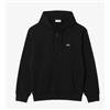 Lacoste Sweatshirt Felpa Zip E Cap Nero Uomo