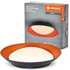 LEDVANCE LED Orbis Plate, nero-arancione, 45W, 2200lm, 3000K, 480mm, 830 bianco caldo amichevole, dimmerabile in 3 livelli tramite calcio, protezione IP20, viti di montaggio e tasselli inclusi