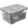 Rotho Ranger Scatola Porta Oggetti con Coperchio 13 L Impilabile Antracite