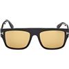 Tom Ford Occhiali da Sole FT0907 01E Dunning-02 Nero/Giallo Unisex 55/19/145